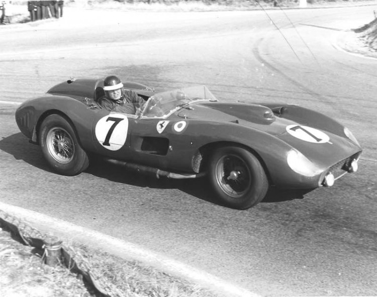 Mike Hawthorne driving the 335 S at Le Mans in 1957 Photo: Sports Car Digest