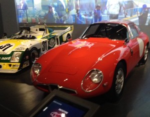 1964 Alfa Romeo Giulia TZ Tubulare Zagato race car, part of the Motorsports exhibit in the Charles Nearburg Family Gallery