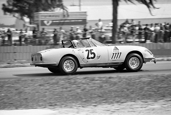Denise McCluggage driving the N.A.R.T. Spyder at Sebring 12-Hour in 1967 Archived Photo