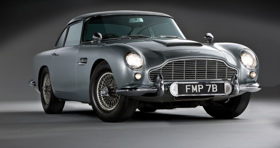 Harry Yeaggy’s 1964 Aston Martin DB5, as seen in ‘Goldfinger’ and ‘Thunderball’ Photo courtesy RM Sotheby’s.